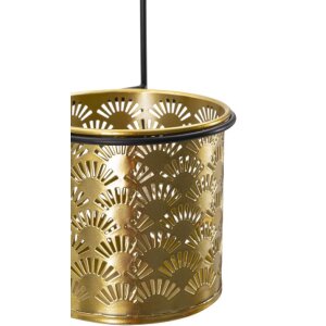 Mauro Ferretti wandvaas Hong 14x14x37 cm zwartgoud