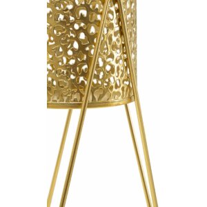 Mauro Ferretti bloemenstandaard Glod set van 2 21x20x46 en 18x18x32 cm goud