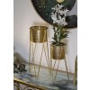 Mauro Ferretti bloemenstandaard Glat set van 2 21x20x46 en 18x18x32 cm goud