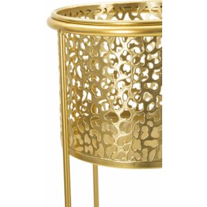 Mauro Ferretti bloemenstandaard Nat set van 2 Ø 17x46 en Ø 14x34 cm goud