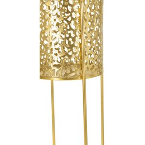 Mauro Ferretti bloemenstandaard Nat set van 2 Ø 17x46 en Ø 14x34 cm goud