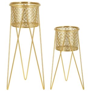 Mauro Ferretti bloemenstandaard Nat set van 2 21x20x46 en...