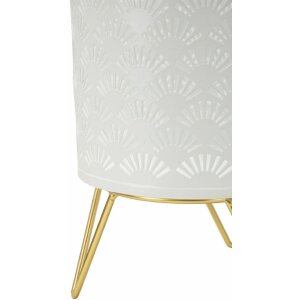 Mauro Ferretti Carly bloemenstandaard set van 2 Ø 16x20 en 13x20 cm witgoud