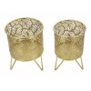 Mauro Ferretti bloemenstandaard Naty set van 2 Ø 16x20 en 13x20 cm goud