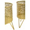 Mauro Ferretti Piny bloemenstandaard set van 2 Ø 16x20 en 13x20 cm goud