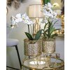 Mauro Ferretti Piny bloemenstandaard set van 2 Ø 16x20 en 13x20 cm goud