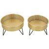 Mauro Ferretti Bossy bloemenstandaard set van 2 Ø 20,5x13 en 18x13 cm zwartgoud