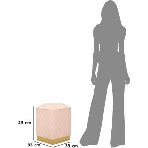 Mauro Ferretti Sharon kruk 35x35x38 cm roze goud