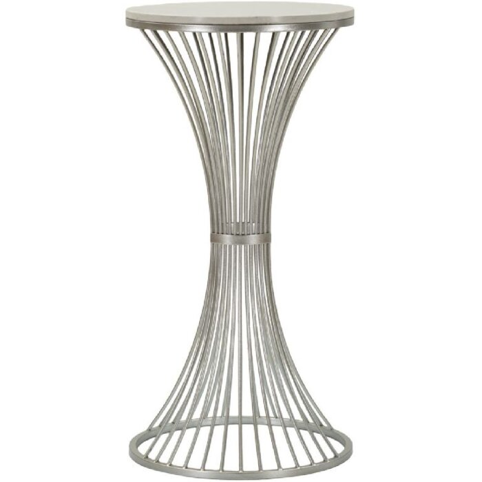 Mauro Ferretti Funnel bijzettafel Ø 40x79 cm zilver