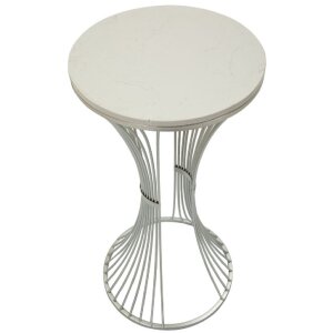Mauro Ferretti Funnel bijzettafel Ø 40x79 cm zilver