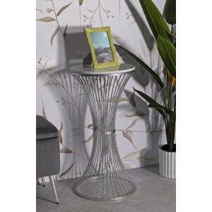 Mauro Ferretti Funnel bijzettafel Ø 40x79 cm zilver