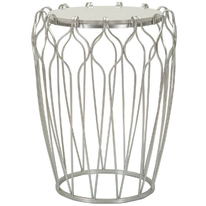 Mauro Ferretti Hook bijzettafel Ø47,5x61,5 cm zilver