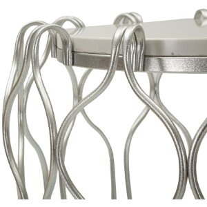 Mauro Ferretti Hook bijzettafel Ø47,5x61,5 cm zilver