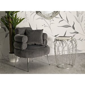 Mauro Ferretti Hook bijzettafel Ø47,5x61,5 cm zilver