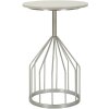 Mauro Ferretti tumbler bijzettafel Ø 37,5x58 cm zilver