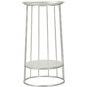 Mauro Ferretti Towery bijzettafel Ø 40x76 cm zilver