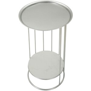 Mauro Ferretti Towery bijzettafel Ø 40x76 cm zilver