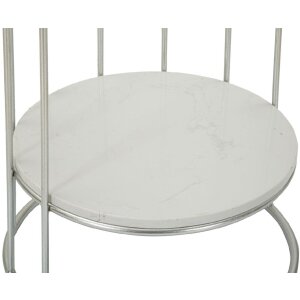 Mauro Ferretti Towery bijzettafel Ø 40x76 cm zilver