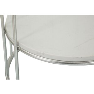 Mauro Ferretti Towery bijzettafel Ø 40x76 cm zilver
