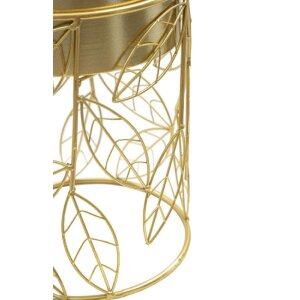 Mauro Ferretti plantenstandaard Livi set van 2 stuks Ø 23x43-20x36 cm goud