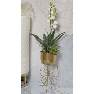 Mauro Ferretti plantenstandaard Farfy Ø 22x45 cm goud