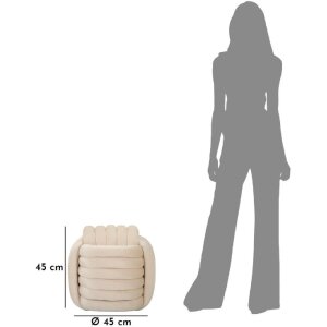 Mauro Ferretti Softy kruk 45x45x45 cm crème