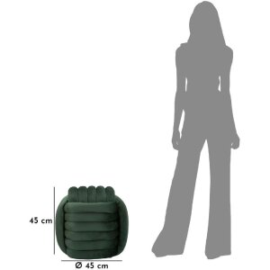 Mauro Ferretti Softy kruk 45x45x45 cm groen