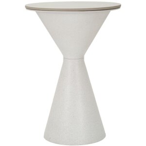Mauro Ferretti bijzettafel wit dubbel Ø 44,5x63 cm wit