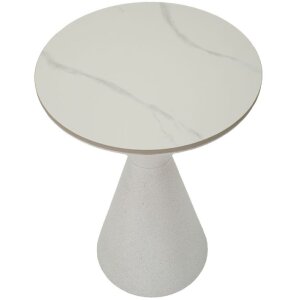 Mauro Ferretti bijzettafel wit dubbel Ø 44,5x63 cm wit