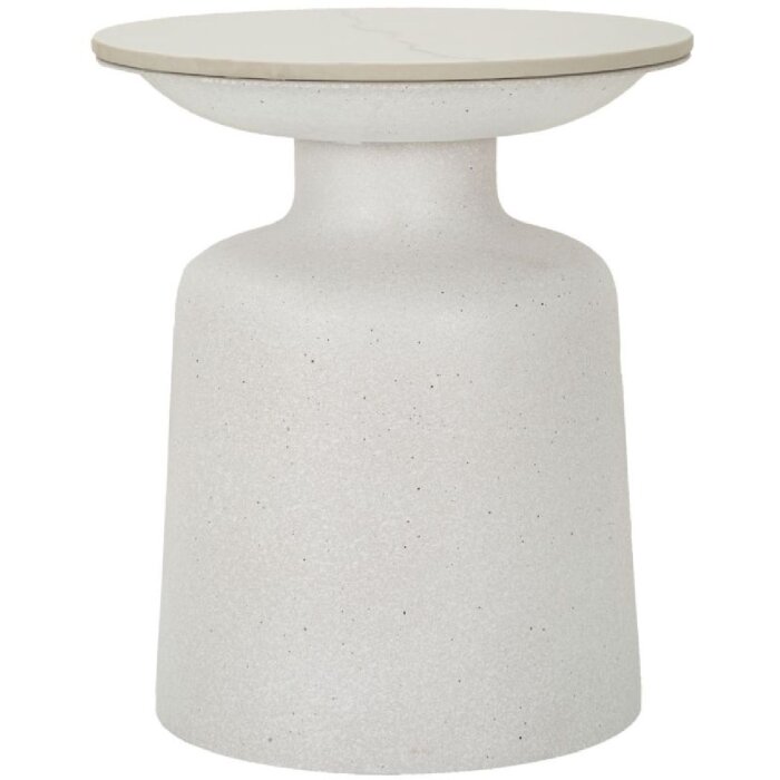 Mauro Ferretti bijzettafel Fush Ø 40x47 cm wit