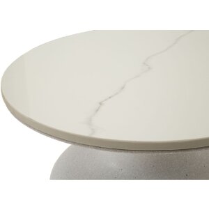 Mauro Ferretti bijzettafel Fush Ø 40x47 cm wit