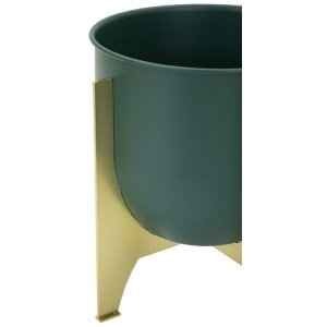 Mauro Ferretti bloemenstandaard Grent Shet Set 2-delig Ø 24,5x26-19x21 cm groen goud