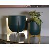 Mauro Ferretti bloemenstandaard Grent Shet Set 2-delig Ø 24,5x26-19x21 cm groen goud
