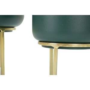 Mauro Ferretti bloemenstandaard Grent Set 2-delig Ø 20x29-16x24 cm groen goud