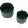 Mauro Ferretti bloemenstandaard Grent Set 2-delig Ø 20x29-16x24 cm groen goud