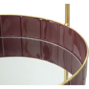 Mauro Ferretti Double Glam decoratief schap Ø 36,5x34,5x56,5 cm bordeaux goud
