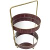 Mauro Ferretti Double Glam decoratief schap Ø 36,5x34,5x56,5 cm bordeaux goud