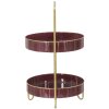 Mauro Ferretti Double Glam decoratief schap Ø 36,5x34,5x56,5 cm bordeaux goud