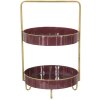 Mauro Ferretti Double Glam decoratief schap Ø 36,5x34,5x56,5 cm bordeaux goud