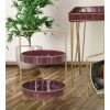 Mauro Ferretti Double Glam decoratief schap Ø 36,5x34,5x56,5 cm bordeaux goud