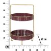 Mauro Ferretti Double Glam decoratief schap Ø 36,5x34,5x56,5 cm bordeaux goud