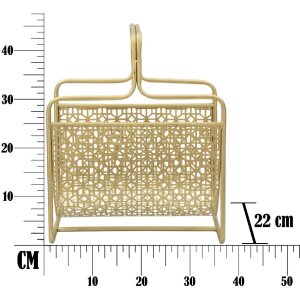 Mauro Ferretti tijdschriftenhouder 37x22x44,5 cm goud