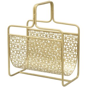 Mauro Ferretti tijdschriftenhouder 37x22x44,5 cm goud