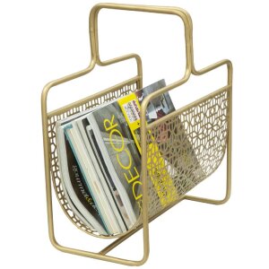 Mauro Ferretti tijdschriftenhouder 37x22x44,5 cm goud