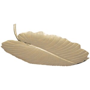 Mauro Ferretti decoratieve kom blad 23x2x35,5 cm goud