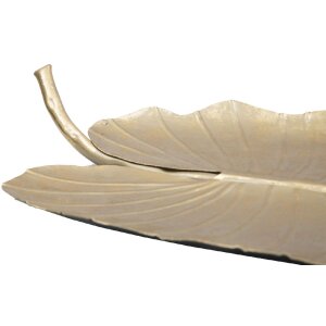 Mauro Ferretti decoratieve kom blad 23x2x35,5 cm goud