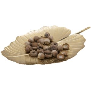 Mauro Ferretti decoratieve kom blad 23x2x35,5 cm goud