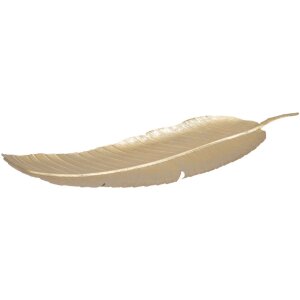 Mauro Ferretti decoratieve kom blad 18x2x55 cm goud