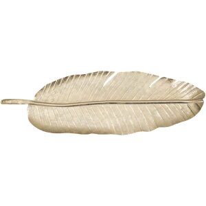 Mauro Ferretti decoratieve kom blad 18x2x55 cm goud