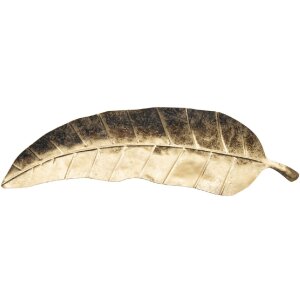 Mauro Ferretti decoratieve kom blad lang 38x3x11 cm goud
